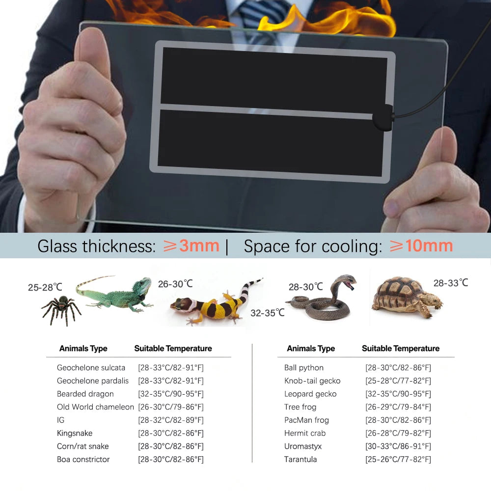 N271 Reptile Heating Mat 5W–45W | Timer & Temp Control