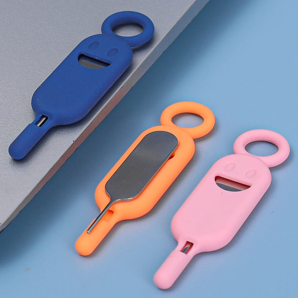 SIM Card Ejector Tool & Card Holder Keychain – 1/5 Pack