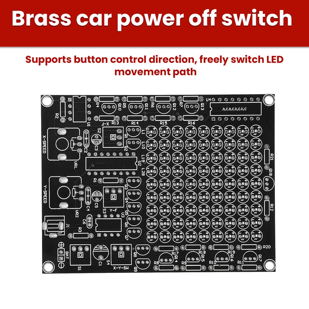 DIY LED Follow Spot Soldering Kit – 81 LEDs X/Y-Axis