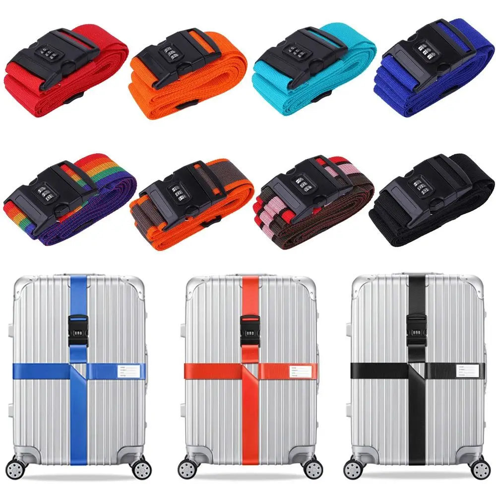 Luggage Strap with Password Lock | Nylon Travel Suitcase Belt