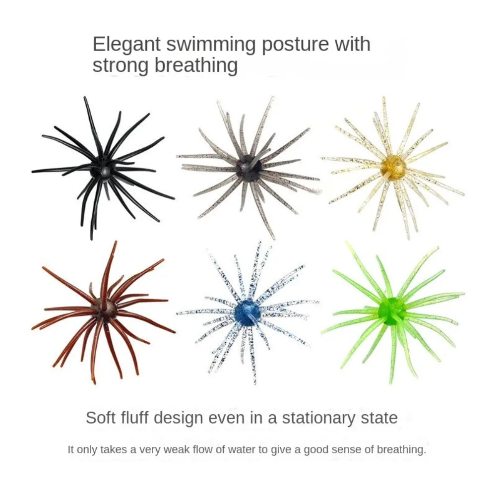 Sea Urchin Soft Fishing Lures – TPE Silicone Bass Bait 2.8g/8.7g