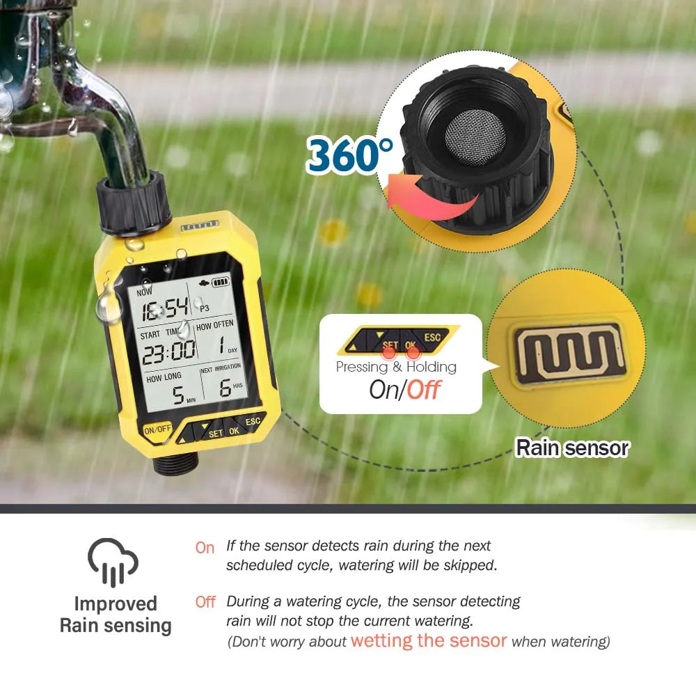 LCD Automatic Garden Irrigation Timer – IPX5, Child Lock | NIFTY