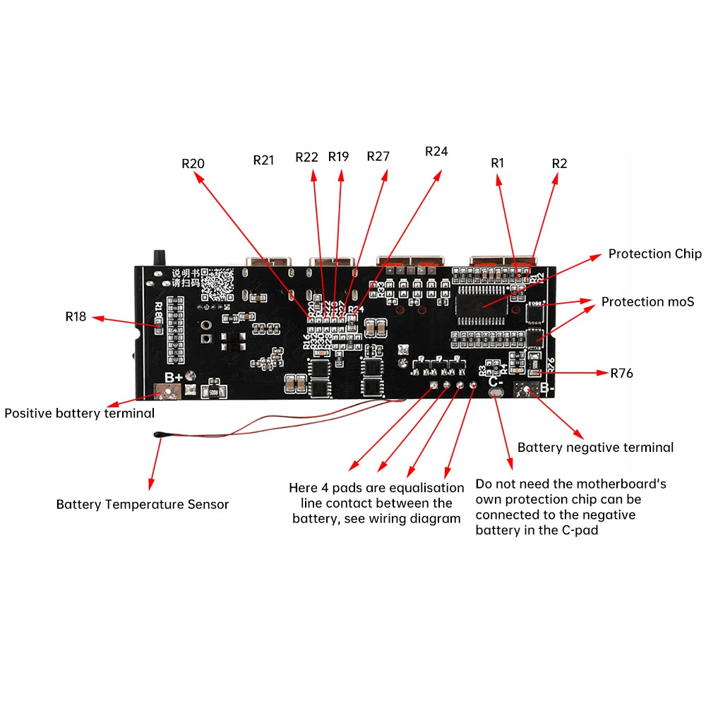 65W 100W Dual USB-C Fast Charging DIY Power Bank Circuit Module