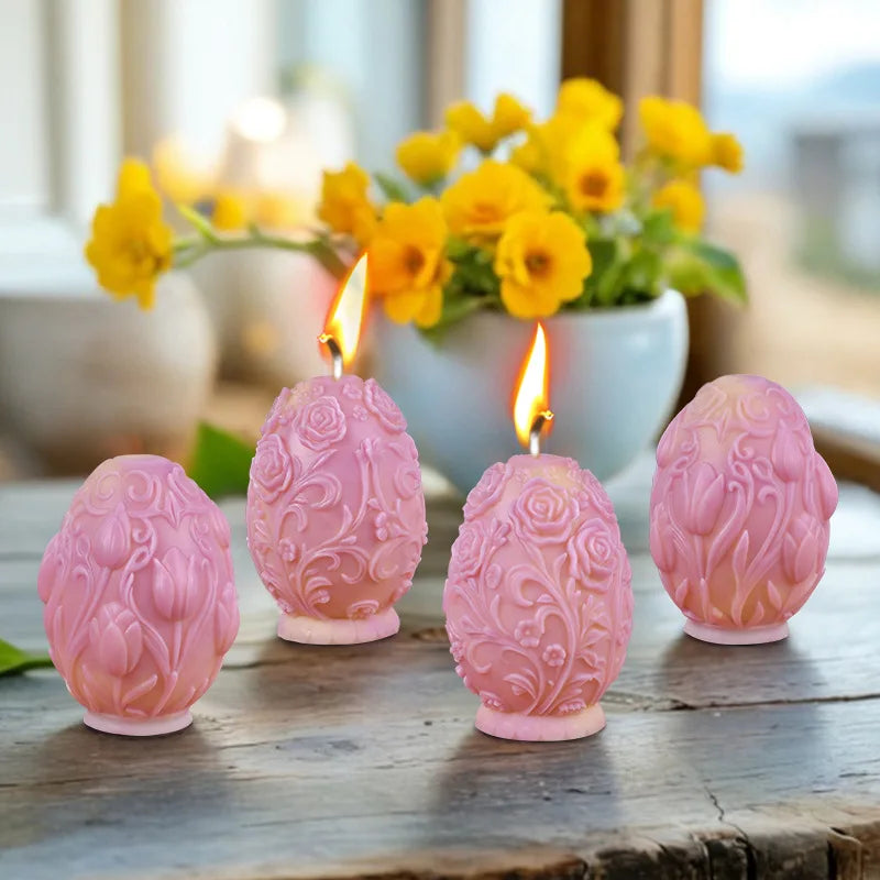 3D Easter Egg Silicone Mold – Candle, Resin & Plaster Crafts