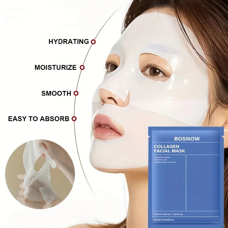 Bosnow 5-Pack Collagen Firming & Moisturizing Face Mask