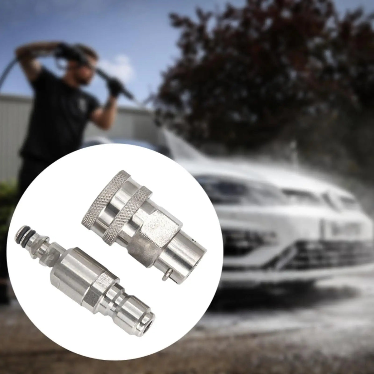 3/8" Power Washer Quick Connect Adapter – Stainless Steel