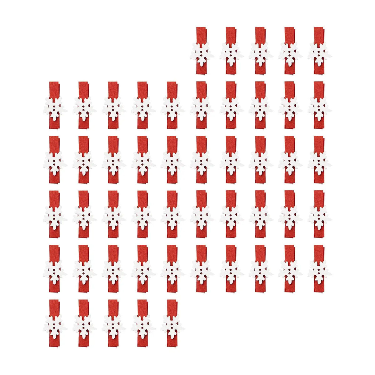 50-Piece Christmas Wooden Clips – DIY Holiday Craft Pins