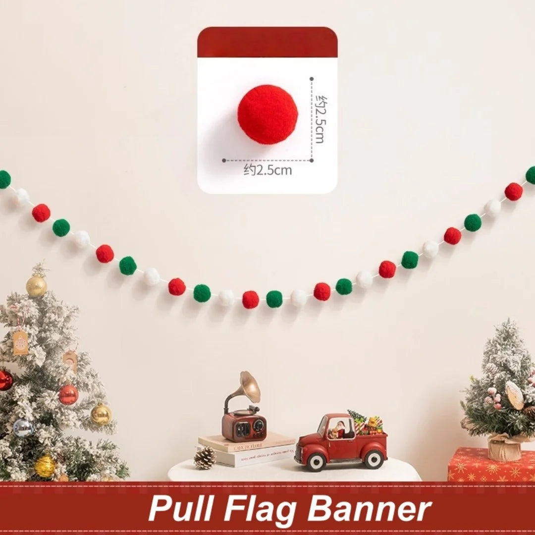 DIY Christmas Pull Flag Banner with LED Lights – Holiday Décor