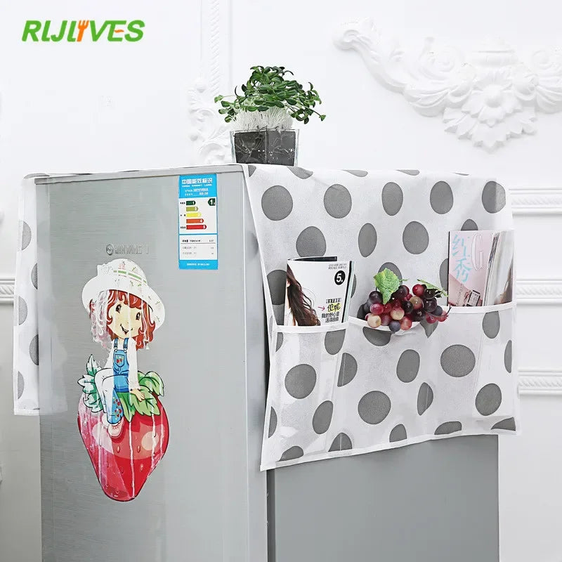 Refrigerator & Washing Machine Dust Cover with Pocket Storage