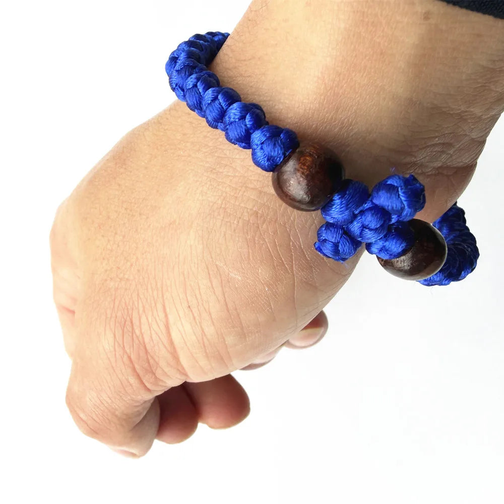 Greek Orthodox Prayer Rope Bracelet – 61 Knot Handmade Adjustable