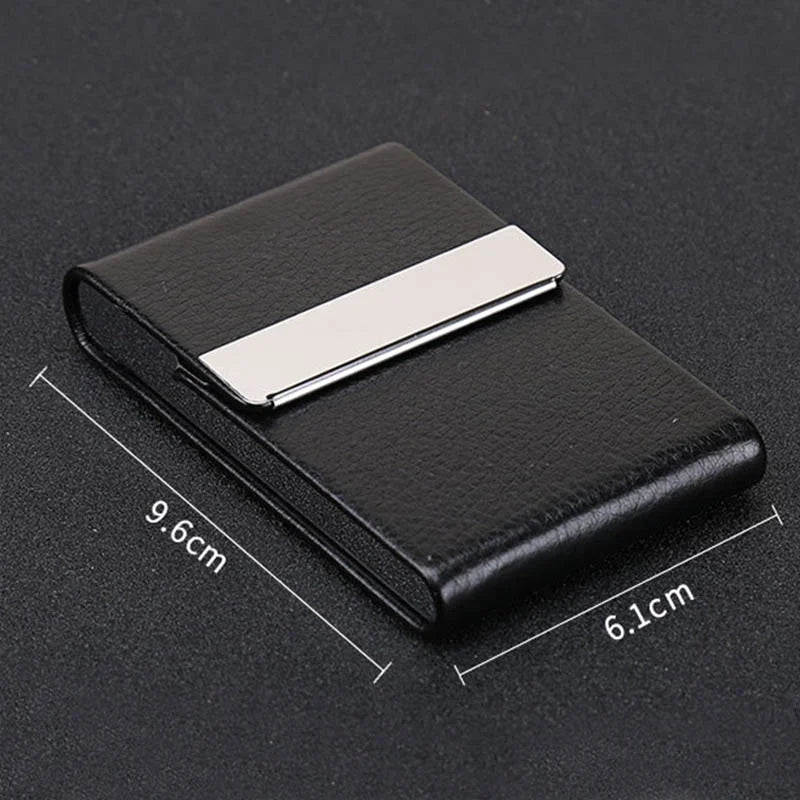 Stainless Steel PU Cigarette Case – Multifunction Card Holder
