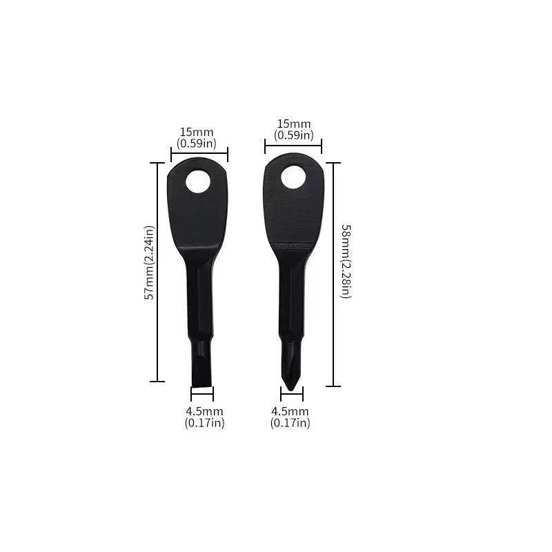 2-Pack Mini Keychain Screwdriver Set – EDC Phillips & Slotted