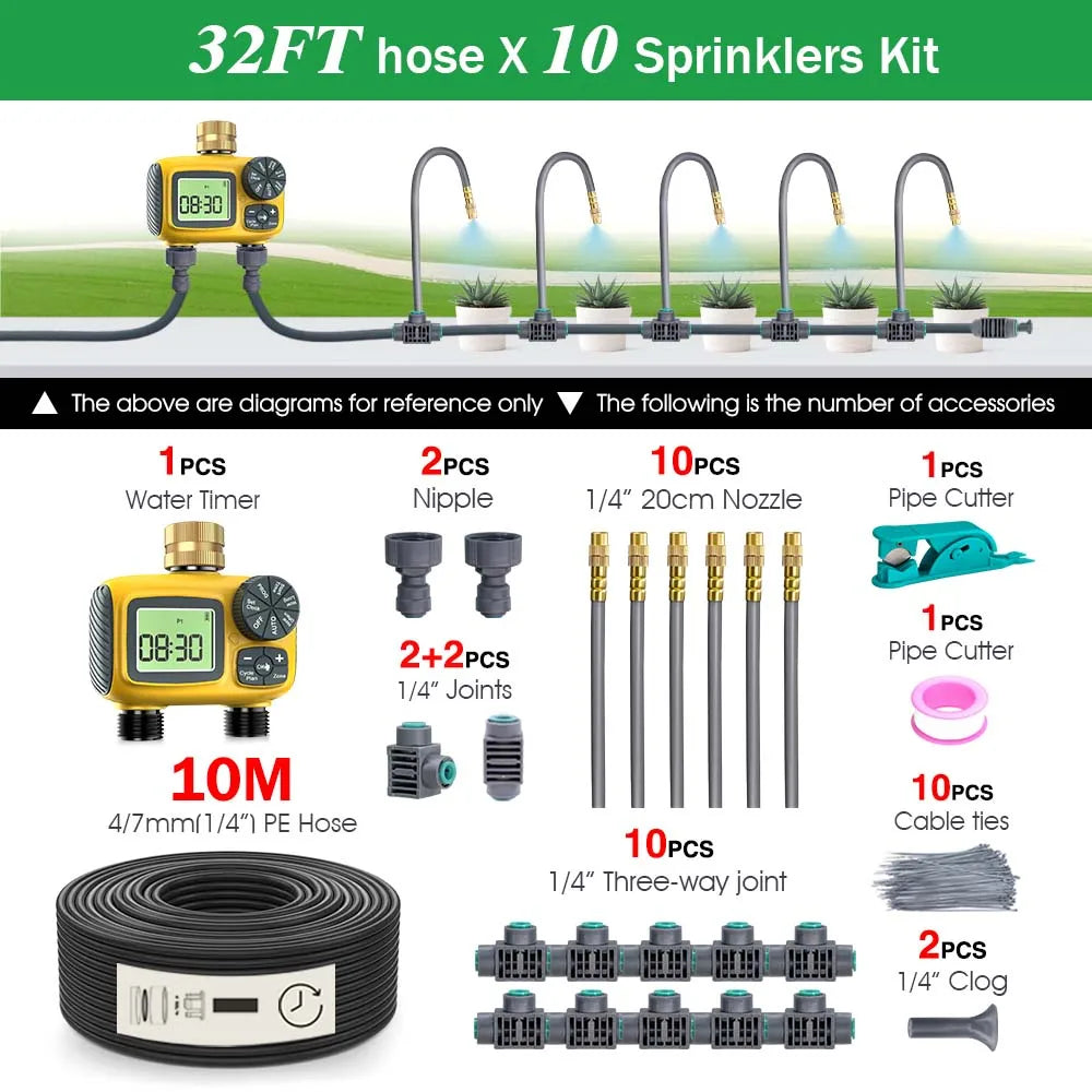 Dual-Zone Garden Irrigation Timer & Mist Cooling Kit | DIY