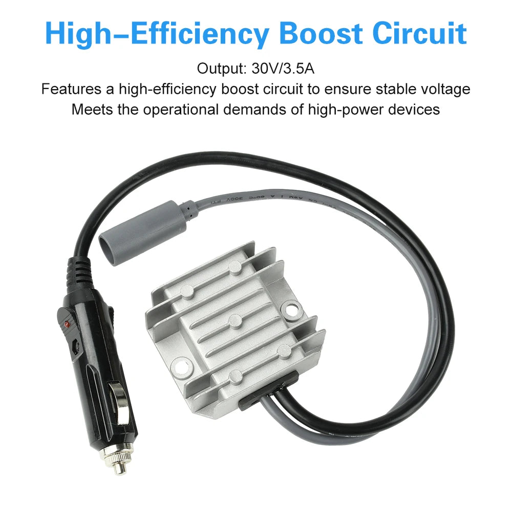 DC 12V/24V to 30V 3.5A Step-Up Boost Converter | Lighter Plug