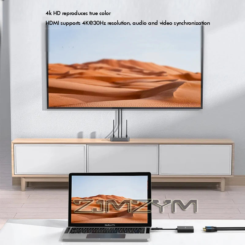 USB-C Dual HDMI 4K Docking Station Hub for M1/M2 Laptops