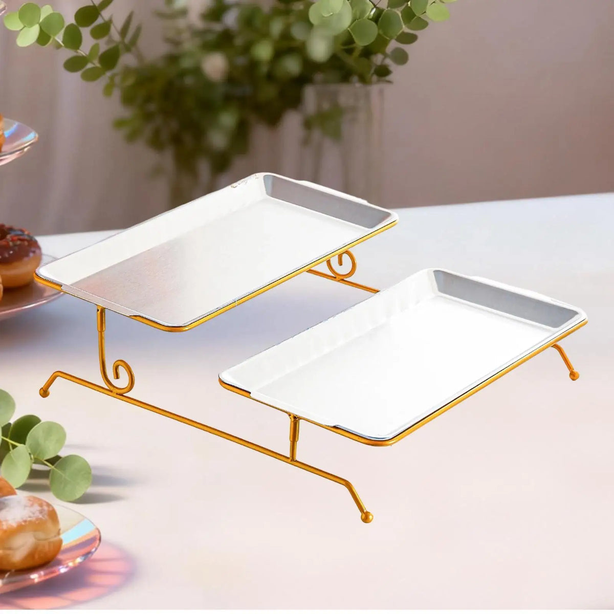 Stainless Steel Multi-Layer Fruit & Snack Display Tray