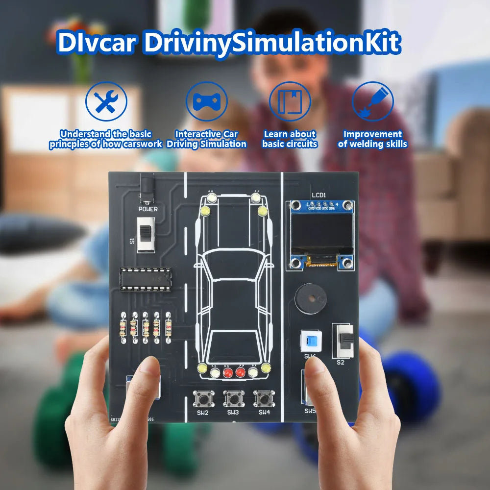 DC 5V Car Driving Simulator DIY Electronics Soldering Kit