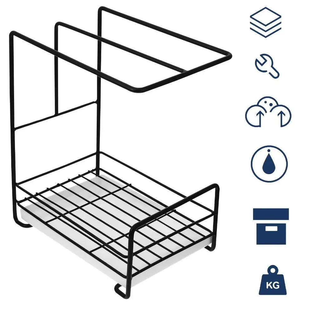 Wall-Mounted Kitchen Cloth & Sponge Rack | No-Drill Drainer