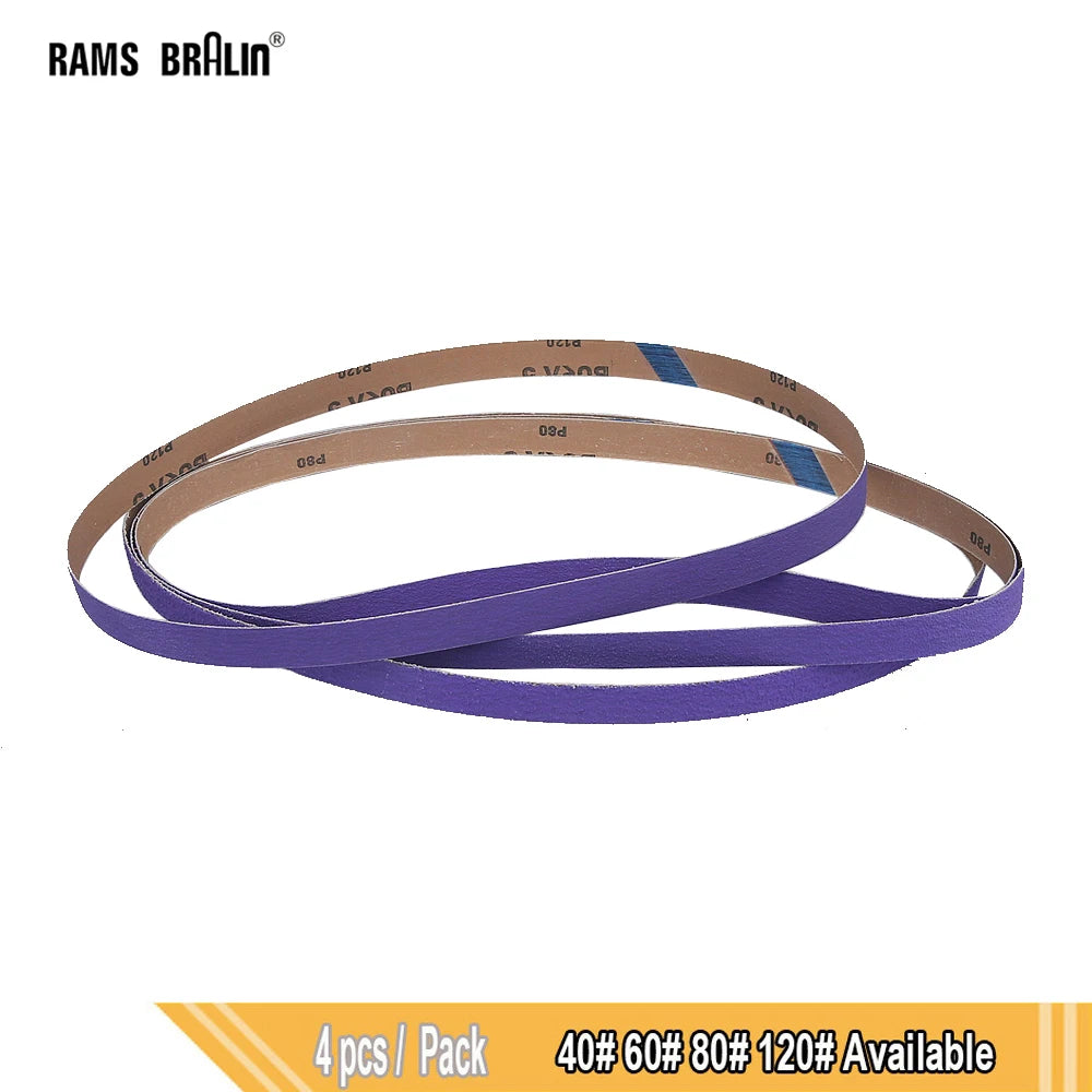 4-Pack 1x42" Ceramic Sanding Belts P40 P60 P80 P120 | BORA5