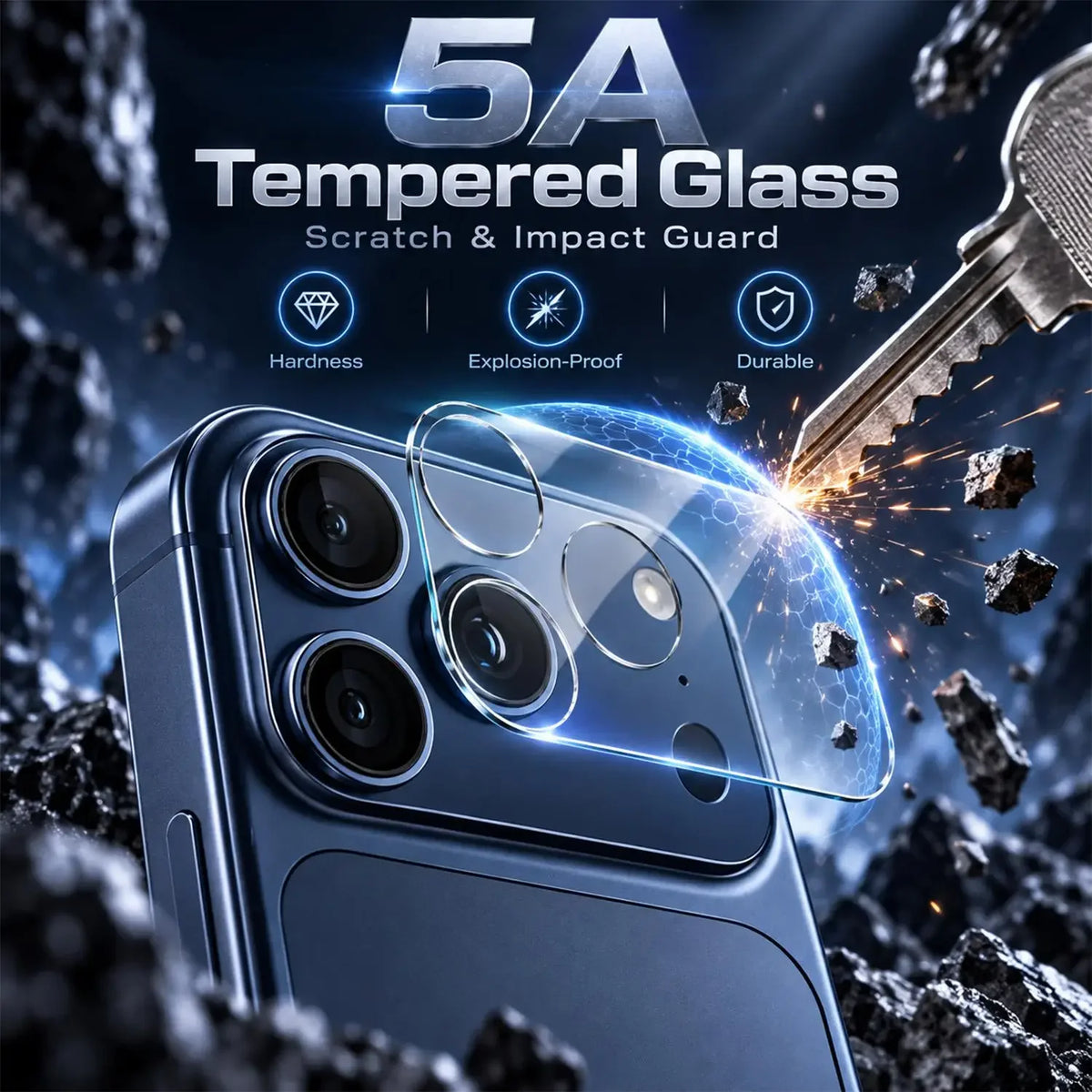 iPhone 18 Pro Max Camera Lens Protector – 9H Tempered Glass