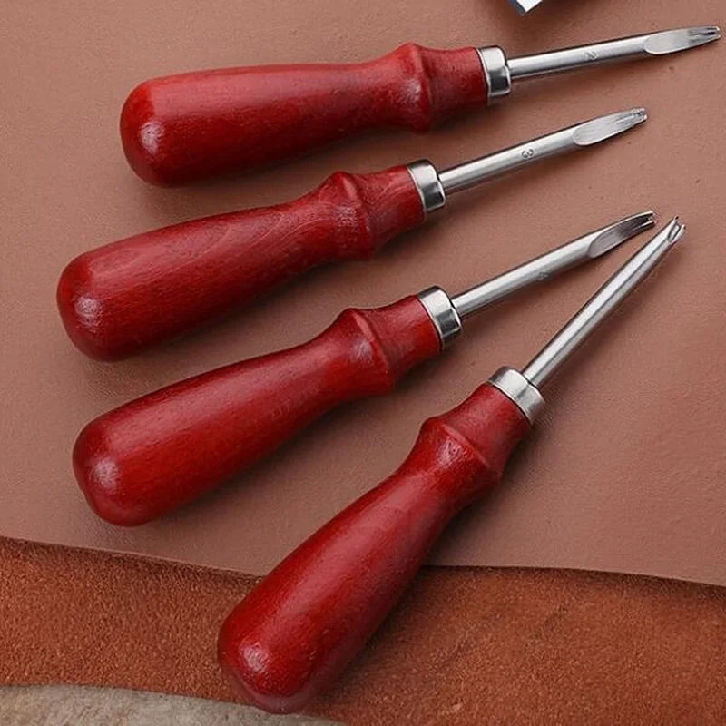 Leather Edge Beveler Skiving Tool – Beech Wood & Steel