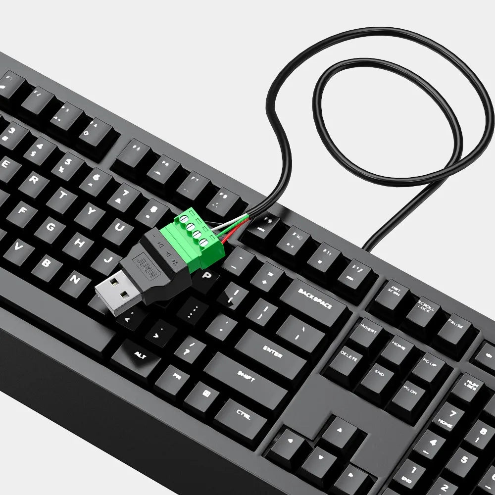 USB 2.0 Type A 4-Pin Screw Terminal Connector – No Solder