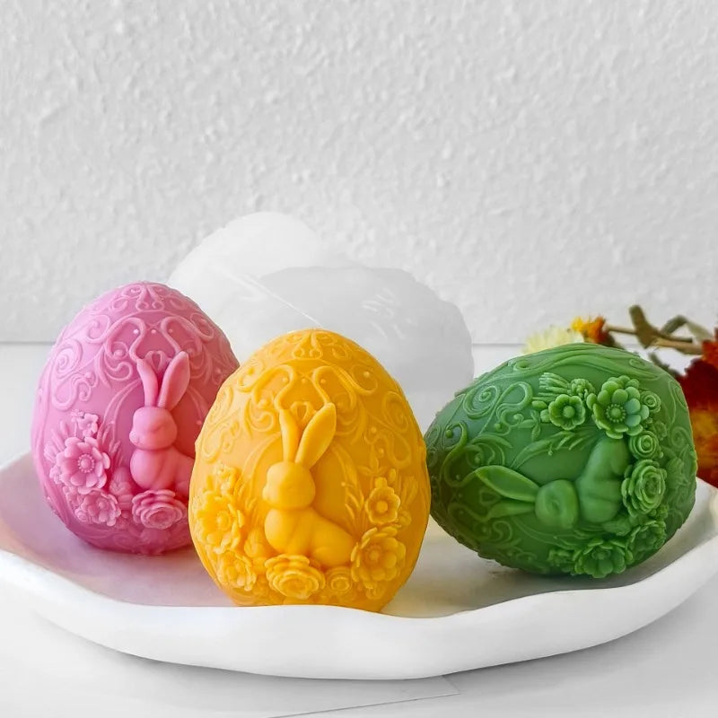 Easter Egg Rabbit Silicone Mold – DIY Candle Soap Resin