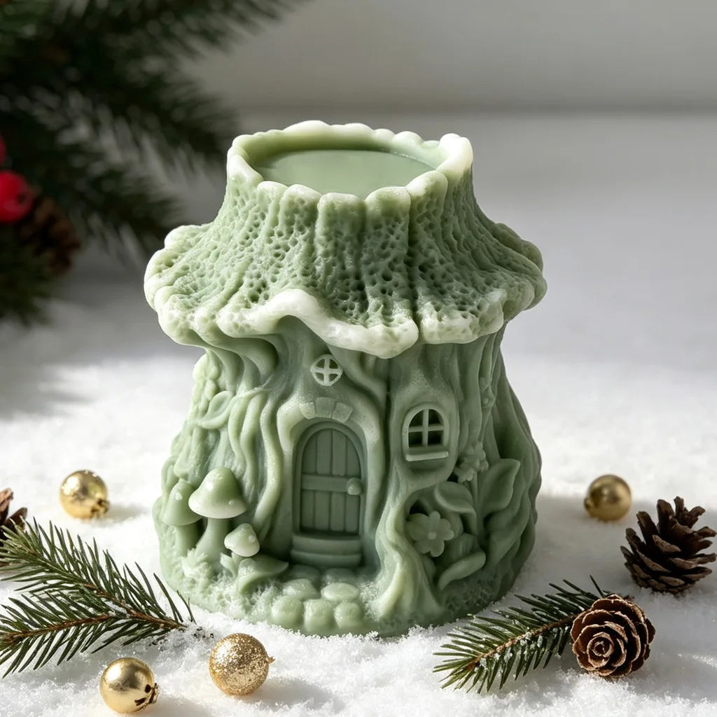 3D Tree House Silicone Mold – Candle, Resin & Gypsum DIY