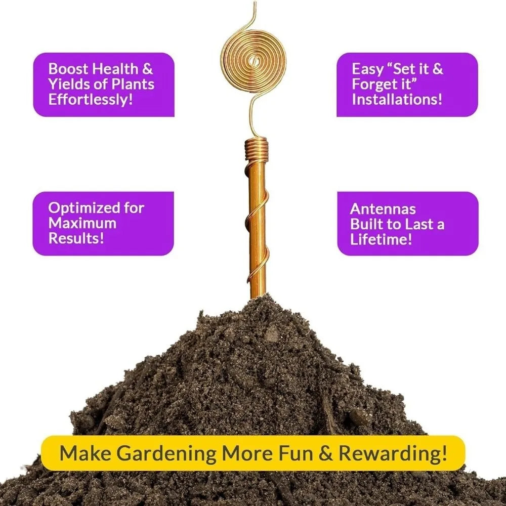 Copper Spiral Electroculture Plant Stakes – Garden Support