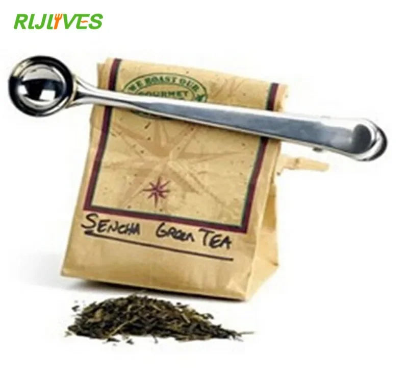 Stainless Steel Coffee Scoop with Bag Clip | Measuring Spoon