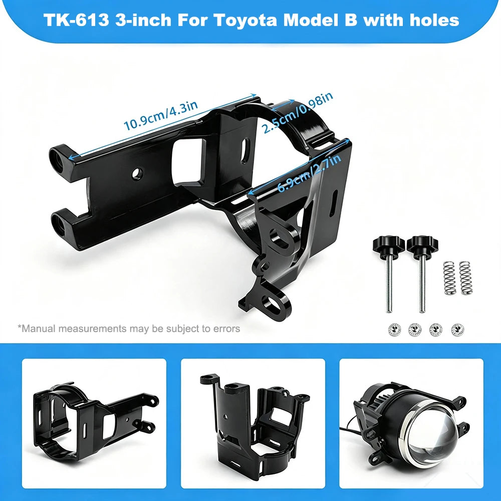 2PCS 3" Projector Lens Fog Light Retrofit Bracket for Toyota