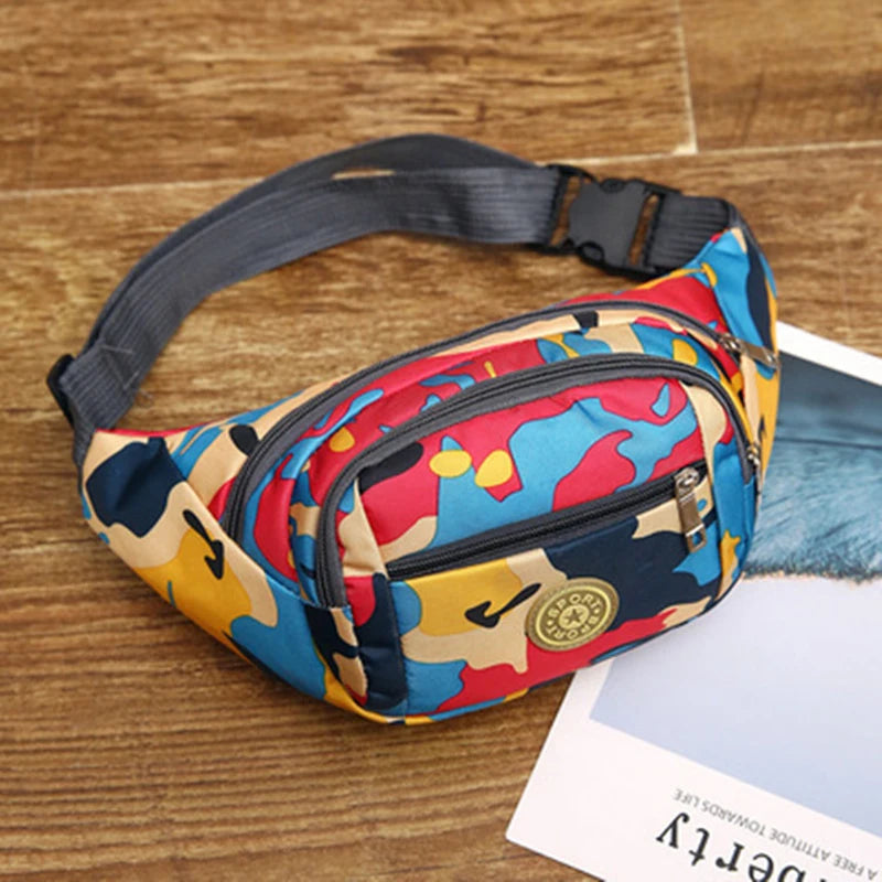 Camouflage Waist Bag – Unisex Nylon Fanny Pack & Shoulder Bag