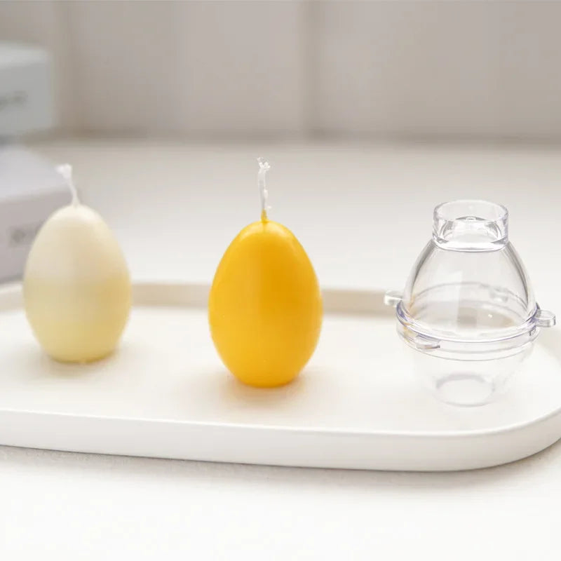 2-Piece Egg Candle Mold Set – Acrylic Plastic Candle Making Kit