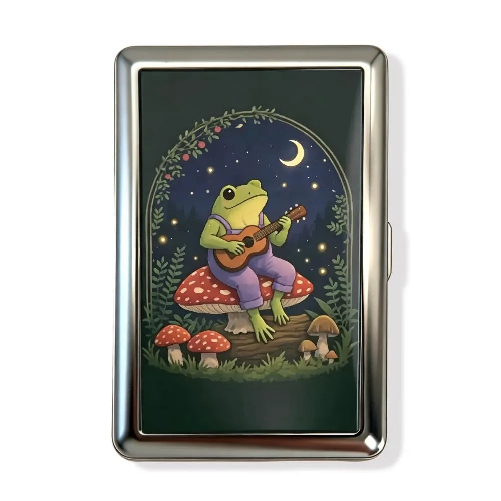 Vintage Metal Flip Card Case – Compact Pocket Card Holder