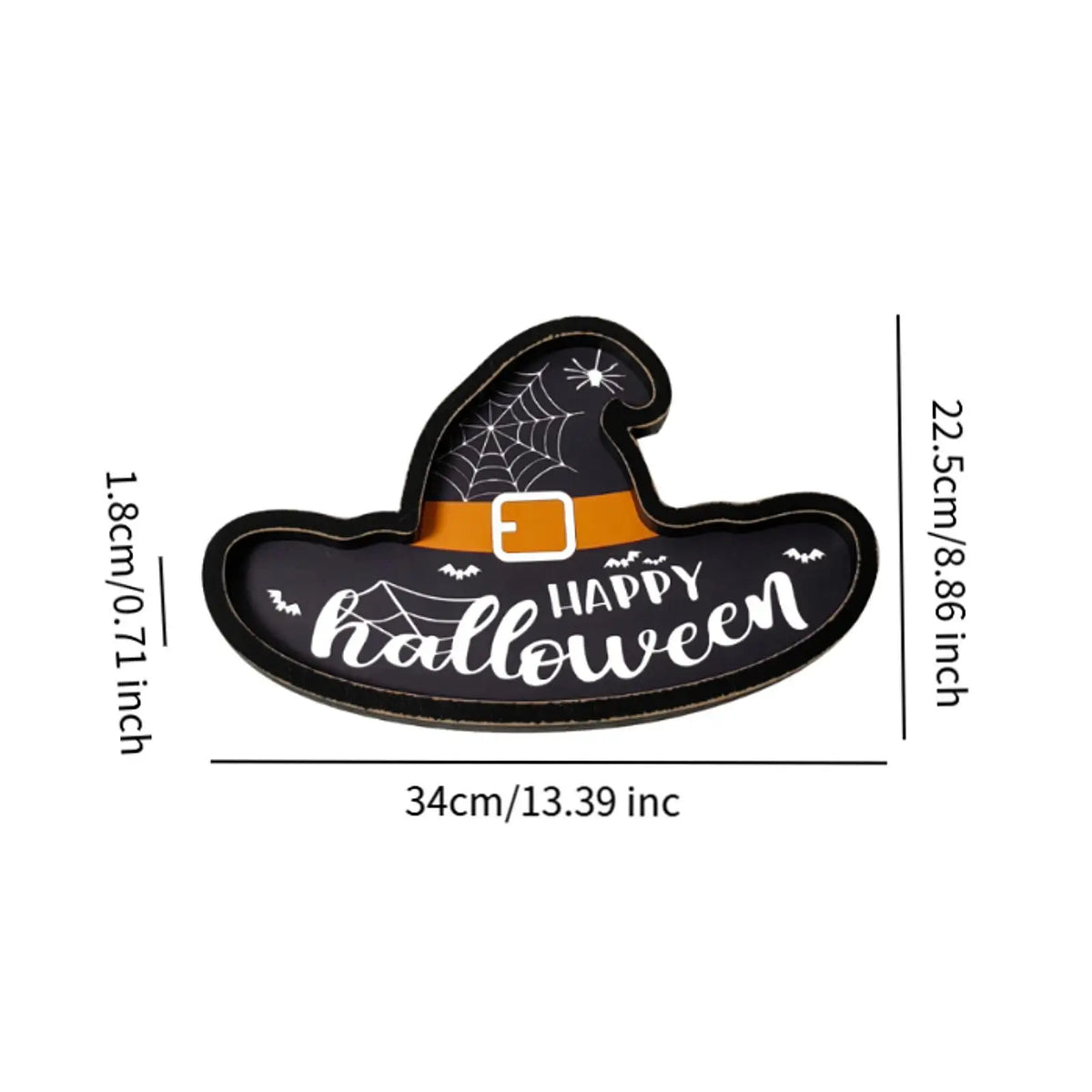 Halloween Witch Hat Wooden Serving Tray | Rustic Party Platter