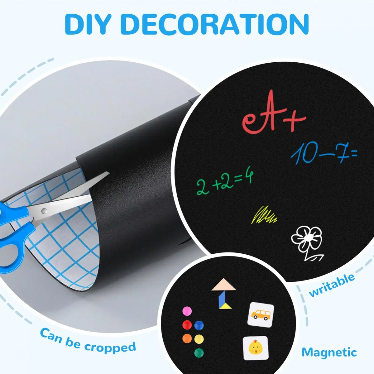Magnetic Chalkboard Contact Paper Roll – Waterproof Wall Sticker