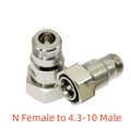 4.3-10 Mini DIN to N RF Coaxial Adapter | Male Female