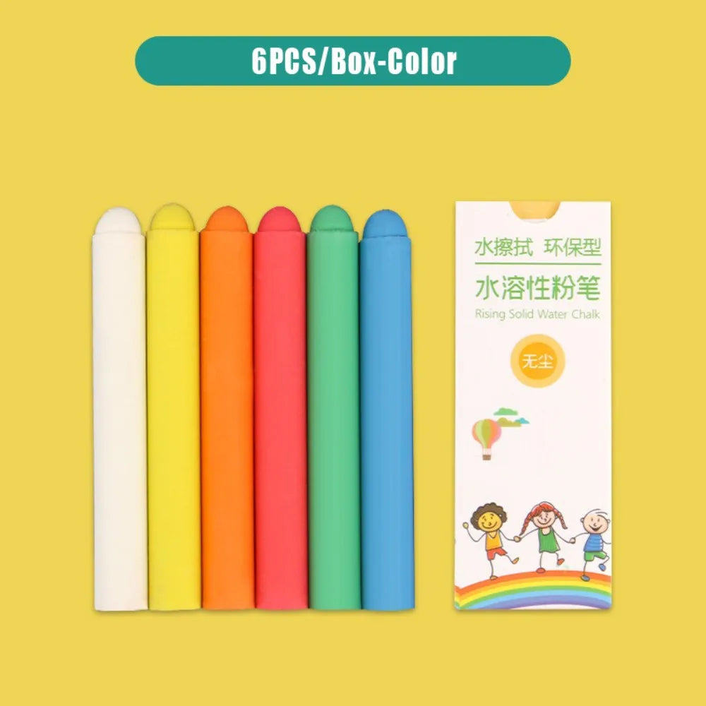 Dustless Colored Water-Soluble Chalk Set – Erasable, 6–48 Pcs