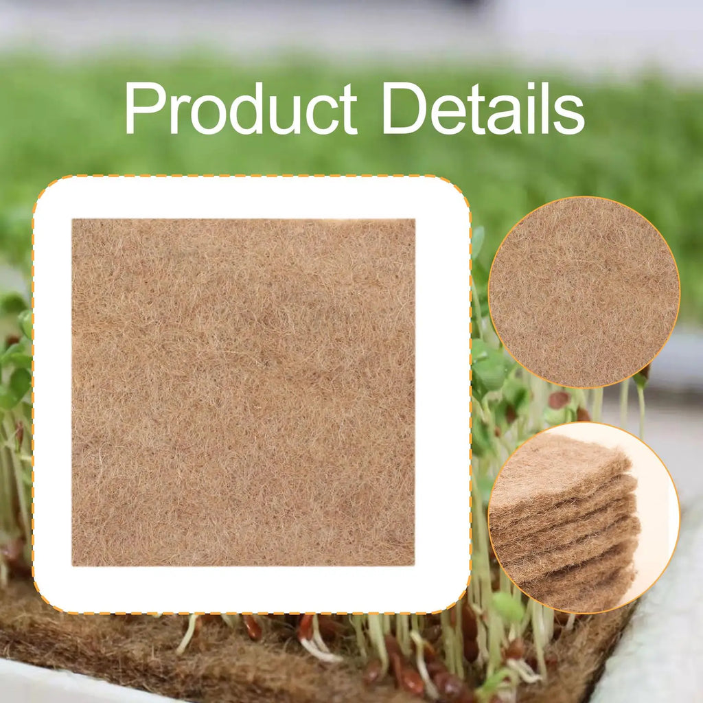 Jute Grow Mat for Microgreens – Hydroponic Seedling Pads 5-Pack