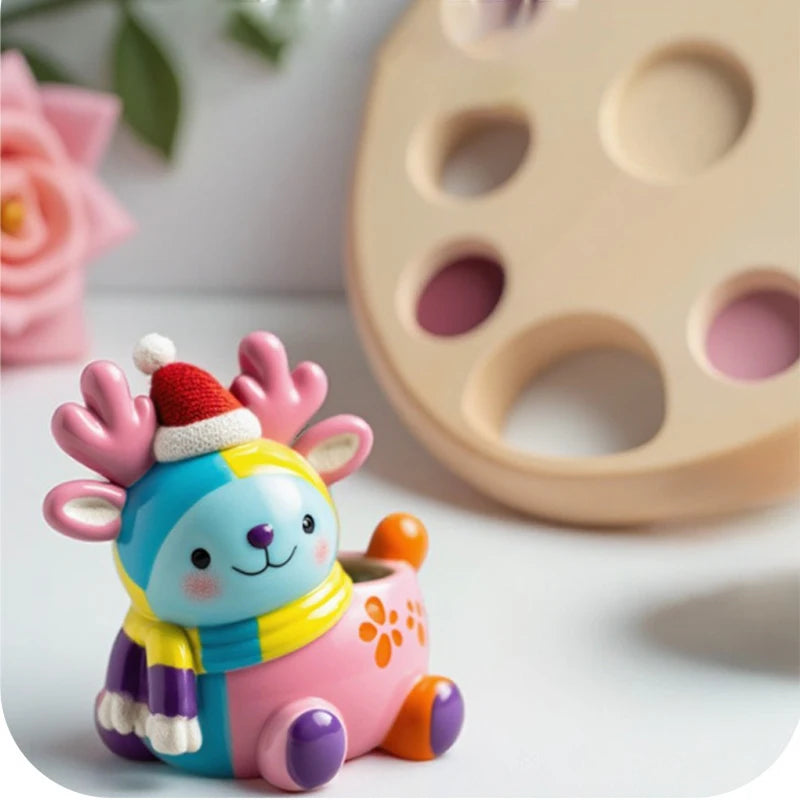 Deer Silicone Mold – DIY Candle, Plaster & Flower Pot Craft