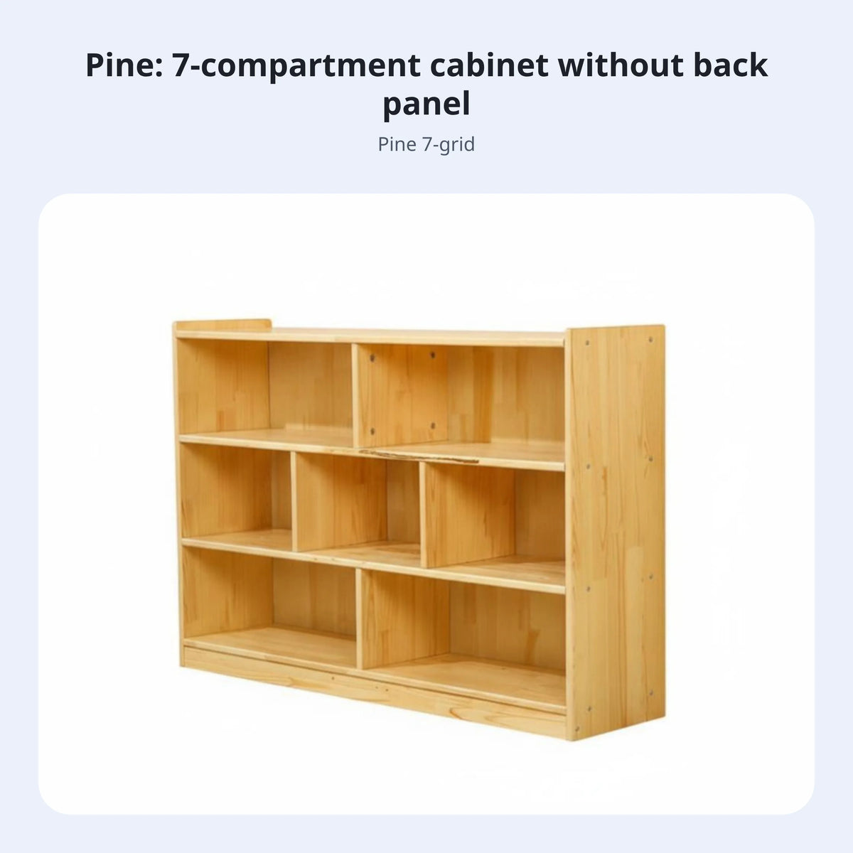 Wooden Multi-Compartment Kids Shelf | Playroom Organizer