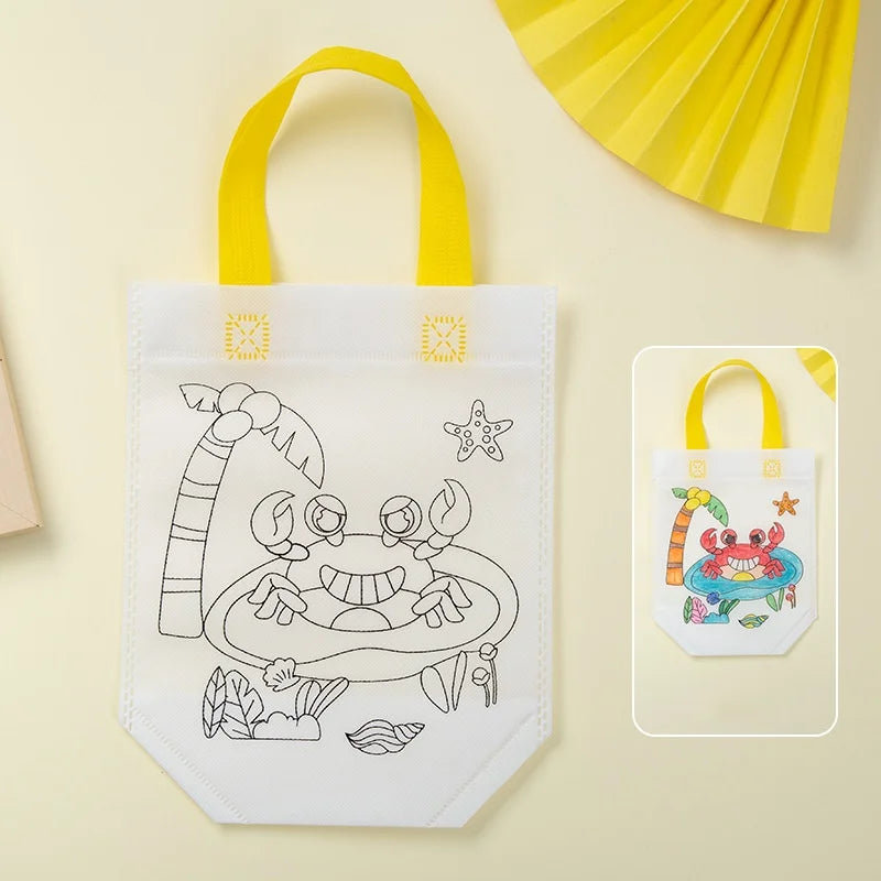 DIY Coloring Canvas Gift Bags for Kids – 15 Fun Patterns