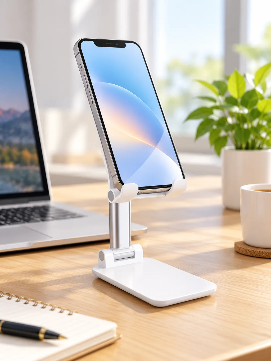 Adjustable Foldable Phone Stand | 120° Rotating Desktop Holder