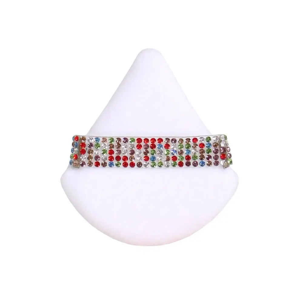 Diamond Triangle Velvet Powder Puff – Soft Makeup Sponge