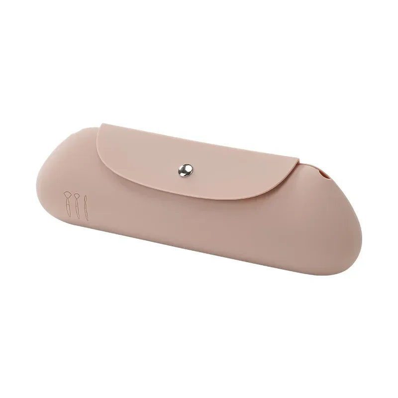 Silicone Travel Makeup Brush Holder Bag & Cosmetic Organizer
