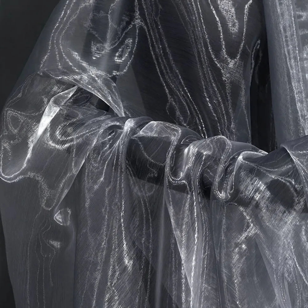 Two-Color Gradient Organza Fabric 100×150cm | Sheer Mesh