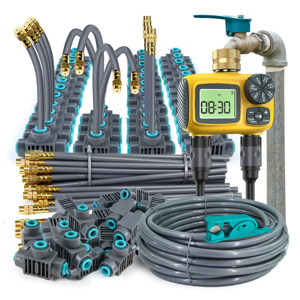 Dual-Zone Garden Irrigation Timer & Mist Cooling Kit | DIY
