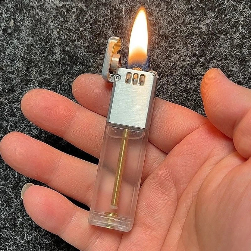 Transparent Acrylic Grinding Wheel Lighter – Visible Fuel Window