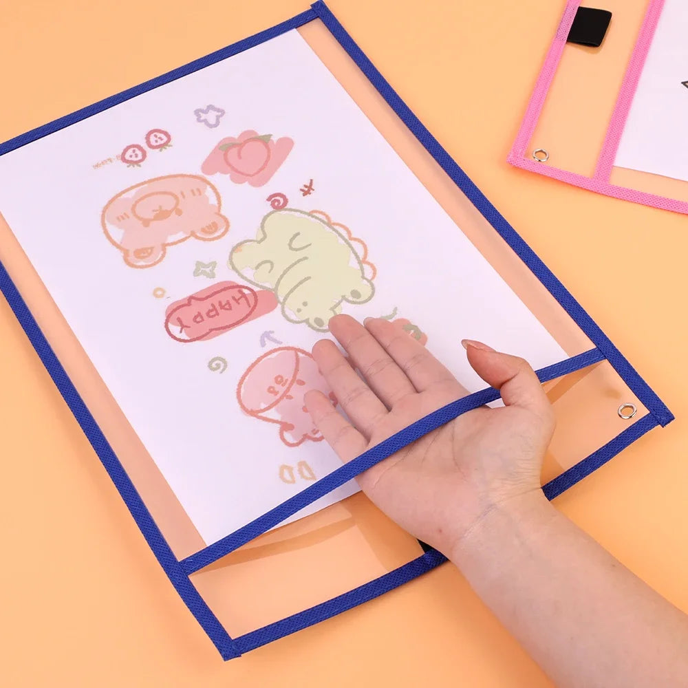 Clear Dry Erase Pocket Sleeves – Reusable PVC Folders 1/5 Pack