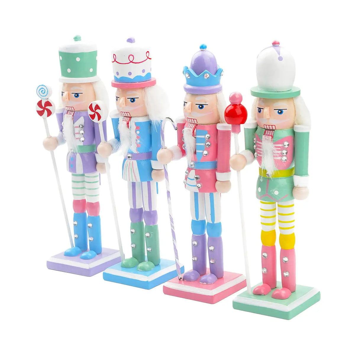 Christmas Wooden Nutcracker Figures Set of 4 | Holiday Décor